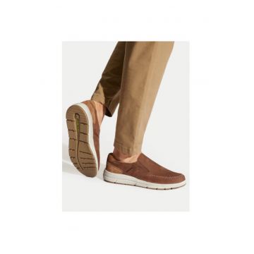 Pantofi barbati  57405 - Piele naturala - Maro