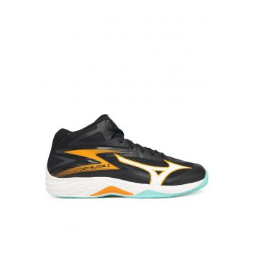 Pantofi sport barbati  Thunder Blade Z Mid - Negru/Tangelo/Verde Gheata - piele ecologica