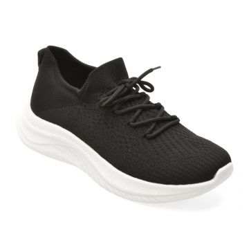 Pantofi sport BITE THE BULLET alb-negru, CL603, din material textil