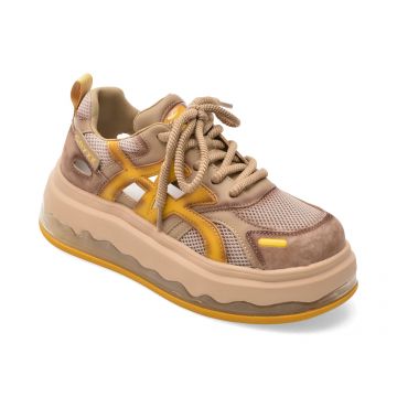 Pantofi sport GRYXX galbeni, 5S137, din material textil