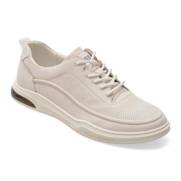 Pantofi sport OTTER albi, 63091, din piele naturala
