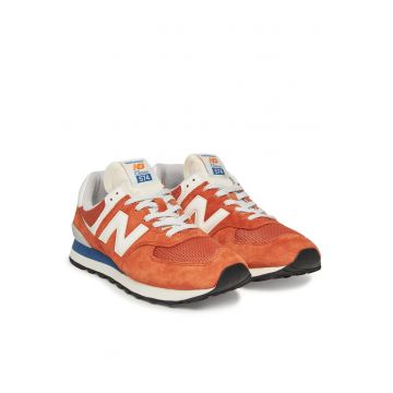 Tenisi barbati  portocalii - piele naturala - model U574VPA -