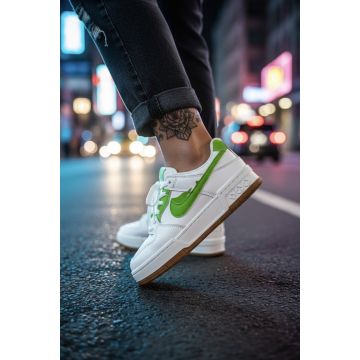 Adidasi dama albi cu verde casual  9981