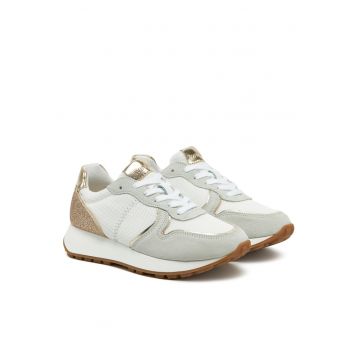 Adidasi sport dama  251GCJ014 - textil - alb/gri