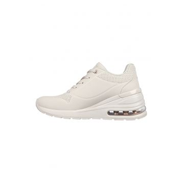Pantofi sport cu talpa wedge Million Air - Elevated Air - Alb murdar