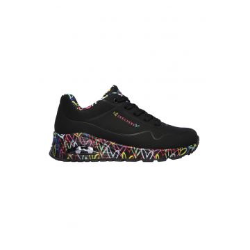 Pantofi sport de piele ecologica Loving Love - Negru
