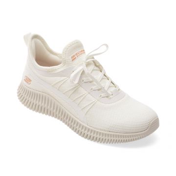 Pantofi sport SKECHERS albi, 117417, din material textil