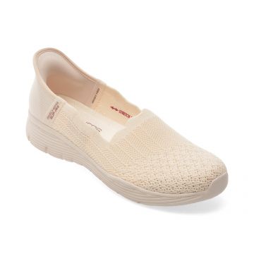 Pantofi sport SKECHERS albi, 158980, din material textil