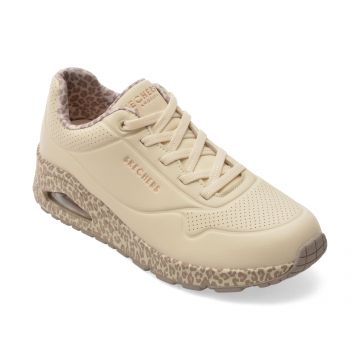 Pantofi sport SKECHERS bej, 155412, din piele ecologica