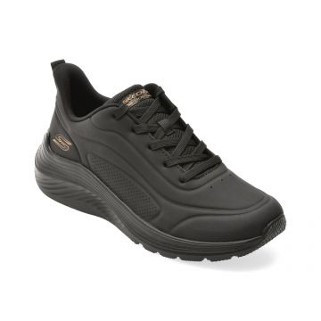 Pantofi sport SKECHERS negri, 117485, din piele ecologica