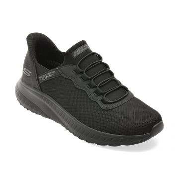 Pantofi sport SKECHERS negri, BOBS SQUAD CHAOS, din material textil