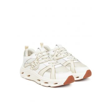 Tenisi dama -  piele naturala - alb/auriu -