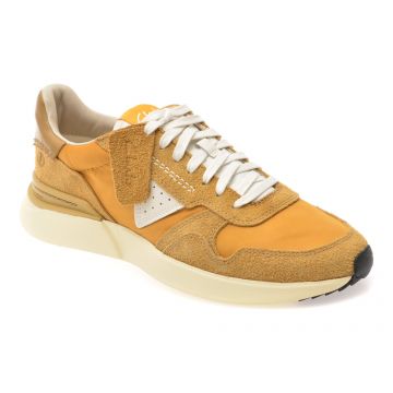 Pantofi sport CLARKS maro, CRAFT WICK LACE, din material textil si piele intoarsa