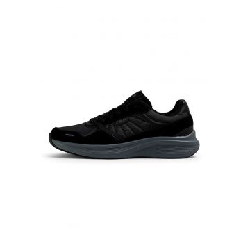 Pantofi sport cu garnituri de piele intoarsa Skyleap - Negru/Gri inchis