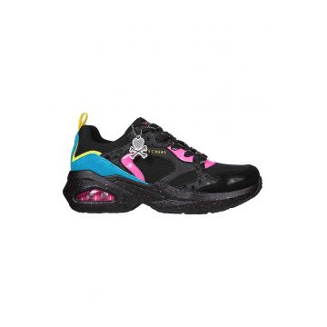 Pantofi sport cu insertii de piele intoarsa Uno Tokiglow - Negru/Roz