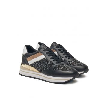 Pantofi sport dama -  242TGT18A  - piele ecologica - negru