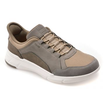 Pantofi sport GEOX gri, U659KA, din piele ecologica