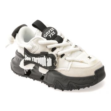 Pantofi sport GRYXX alb-negru, 351216, din material textil