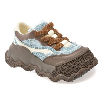 Pantofi sport GRYXX maro, S6101, din material textil si piele naturala