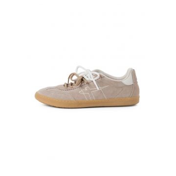 Pantofi sport low-cut de piele - Maro taupe