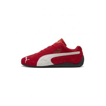 Pantofi sport Speedcat OG unisex din piele intoarsa - Alb/Auriu/Caramiziu