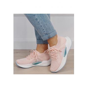Sneakers roz tip soseta cu platforma 7561 M4 19456 - Roz