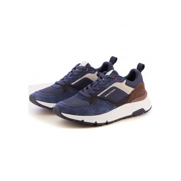 Tenisi barbati -  Basil NTM515F14/02 - Bluemarin/Maro - Deget Rotund - Pe Tot Parcursul Anului - Confortabil - Stil Casual - Albastru inchis