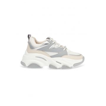 Pantofi sport cu aspect masiv Progressive - Alb/Argintiu