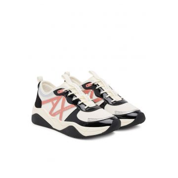 Pantofi sport dama -  XDX039 XV311 MZ287 - alb/negru - tesatura