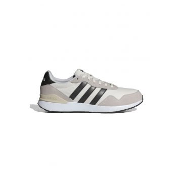 Pantofi sport Run 60s 4.0 cu insertii de piele intoarsa - Alb fildes/Negru