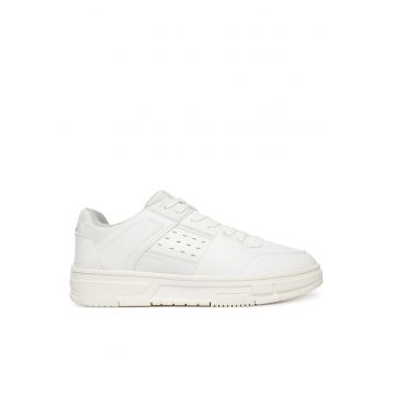 Tenisi barbati  piele ecologica - alb -