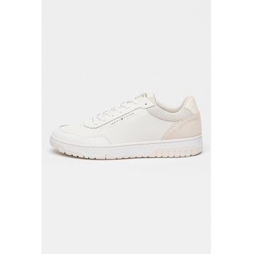 Pantofi sport Core Lite de piele cu garnituri de piele intoarsa - Alb murdar/Bej deschis