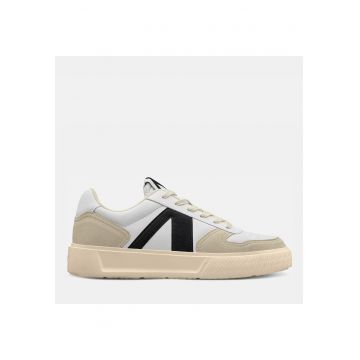 Pantofi sport cu insertii din piele nubuc