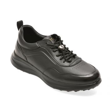 Pantofi sport EPICA negri, T25223, din piele naturala