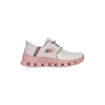 Pantofi sport slip-ins Glide Step Pro cu detaliu logo - Roz pastel/Maro taupe deschis