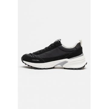 Pantofi sport Trailblazer cu insertii din piele intoarsa - Negru