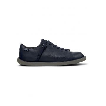 Pantofi casual de piele cu sireturi elastice Wagon - Albastru