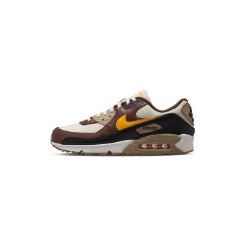 Pantofi sport colorblock cu insertii de piele Air Max - Alb/Maro cognac/Negru