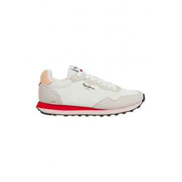 Pantofi sport colorblock - Rosu/Alb/Gri deschis