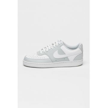 Pantofi sport Court Vision de piele ecologica - Gri deschis/Alb murdar