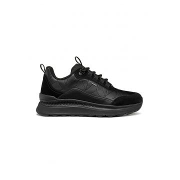 Pantofi sport cu garnitura de piele intoarsa - Negru