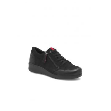 Pantofi sport dama -  367635 - Piele nabuc - Negru