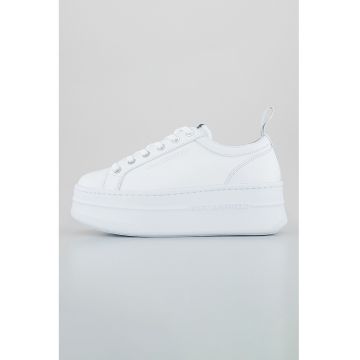 Pantofi sport de piele cu insertii de material textil Kobo III - Alb optic