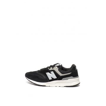 Pantofi sport de piele intoarsa si material textil 997 - Negru/Gri