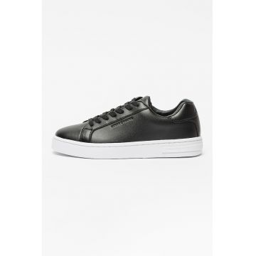 Pantofi sport low-cut de piele - Negru