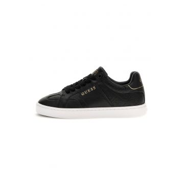 Pantofi sport low-cut din piele ecologica - Negru