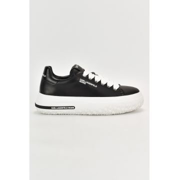 Pantofi sport low cut din piele - Negru
