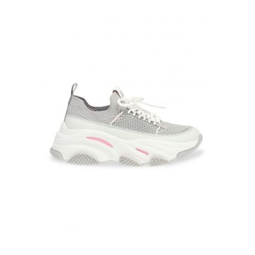 Pantofi sport slip-on din plasa cu talpa wedge Playmaker - Gri deschis