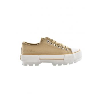 Tenisi cu logo - Maro nisip