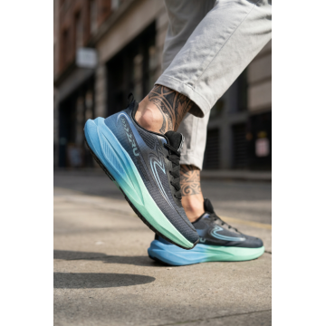 Adidasi barbati sport negri cu verde  2532